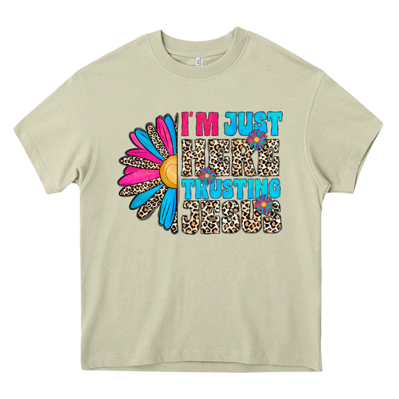 Im Just Here Trusting Jesus Heavy Core Tee by CowhideDigitalArt | Teevron
