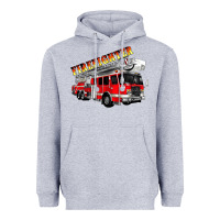 Heather Grey firefighter fire truck Heavyweight Hoodie - Artiststas