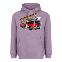 Lavender firefighter fire truck Heavyweight Hoodie - Artiststas