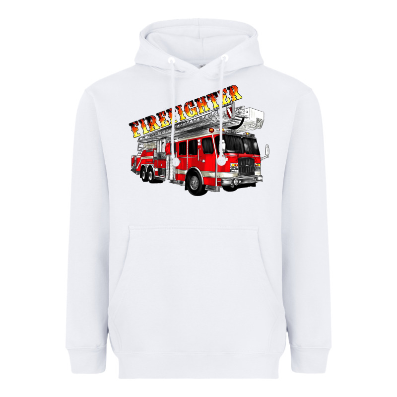 Firefighter Fire Truck Heavyweight Hoodie by Artiststas | Teevron