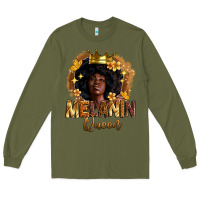 Army Green melanin queen Long Sleeve Tee - Zillion Design Studio