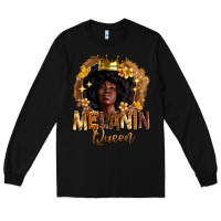Black melanin queen Long Sleeve Tee - Zillion Design Studio