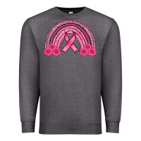 Charcoal Heather breast cancer rainbow Premium Sweatshirt - AdoDesignShop
