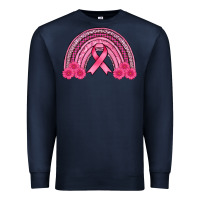 Navy breast cancer rainbow Premium Sweatshirt - AdoDesignShop