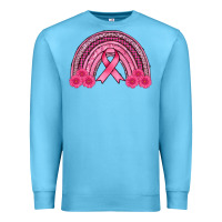 Ocean Blue breast cancer rainbow Premium Sweatshirt - AdoDesignShop