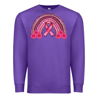 Purple breast cancer rainbow Premium Sweatshirt - AdoDesignShop