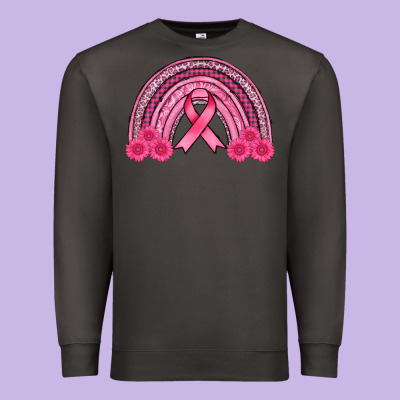 Breast Cancer Rainbow Premium Sweatshirt Designed By Adodesignshop