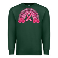 Sports Green breast cancer rainbow Premium Sweatshirt - AdoDesignShop