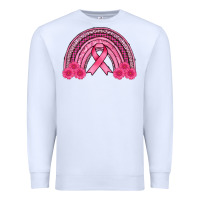 White breast cancer rainbow Premium Sweatshirt - AdoDesignShop