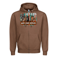Chestnut just a girl who loves horses Zipper Hoodie - CowhideDigitalArt