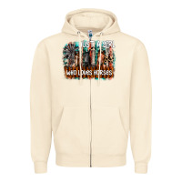 Sandshell just a girl who loves horses Zipper Hoodie - CowhideDigitalArt