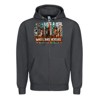 Smoke just a girl who loves horses Zipper Hoodie - CowhideDigitalArt