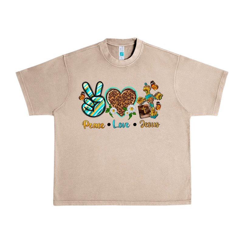 Peace Love Jesus Urban Heavy Tee by texasbilliewilder | Teevron