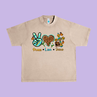 Urban Heavy Tee peace love jesus