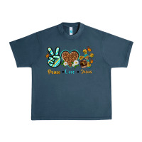 Midnight Navy peace love jesus Urban Heavy Tee - texasbilliewilder