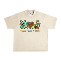 Sandshell peace love jesus Urban Heavy Tee - texasbilliewilder