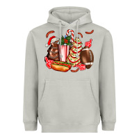 Moon Dust Christmas tree cake American football  ball and hot dogs ado Heavyweight Hoodie - AdoDesignShop