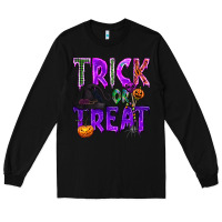 Black Trick or Treat Long Sleeve Tee - texasbilliewilder