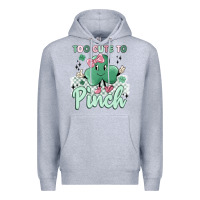 Heather Grey too cute to pinch Premium Hoodie - MaliasSmallBusiness