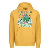 Mustard too cute to pinch Premium Hoodie - MaliasSmallBusiness
