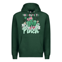 Sports Green too cute to pinch Premium Hoodie - MaliasSmallBusiness