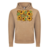 Vintage Coffee cactus leopard sunflower glitter background Vintage Hoodie - AdoDesignShop