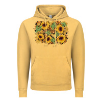 Vintage Mustard cactus leopard sunflower glitter background Vintage Hoodie - AdoDesignShop