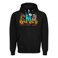 Black cma certified medical assistant Zipper Hoodie - FaDigitalArtStudio