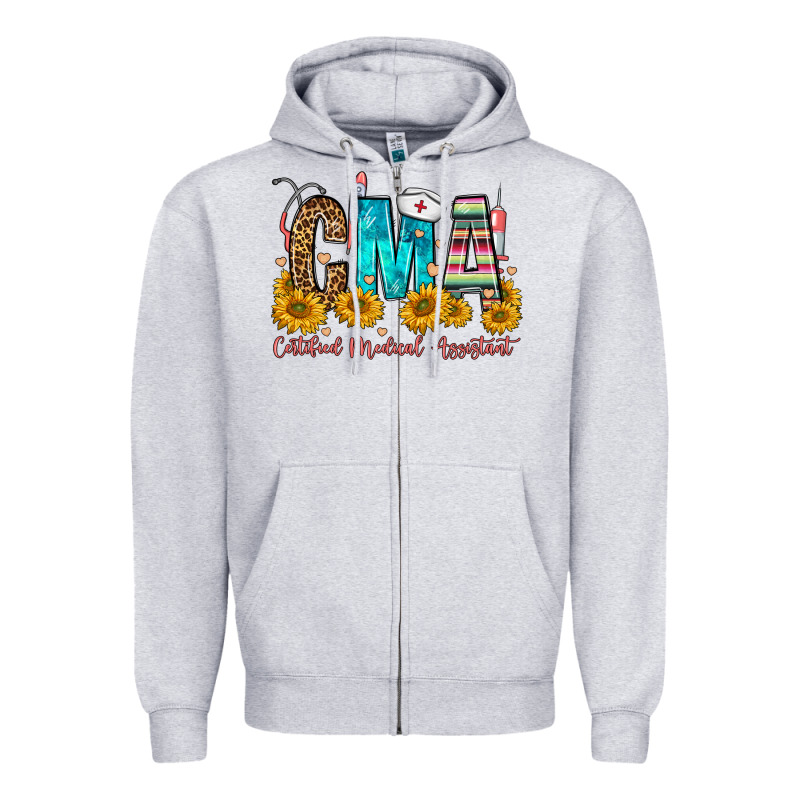 Cma Certified Medical Assistant Zipper Hoodie by FaDigitalArtStudio | Teevron