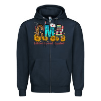 Navy cma certified medical assistant Zipper Hoodie - FaDigitalArtStudio