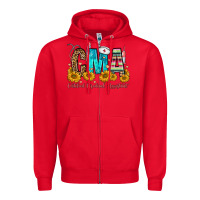 Red cma certified medical assistant Zipper Hoodie - FaDigitalArtStudio
