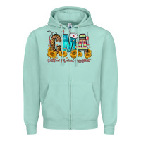 Seafoam cma certified medical assistant Zipper Hoodie - FaDigitalArtStudio