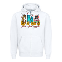White cma certified medical assistant Zipper Hoodie - FaDigitalArtStudio