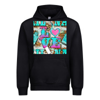 Black love nail and polish with leopard seamless pattern bbs Urban Hoodie - BundleAndBundleShop