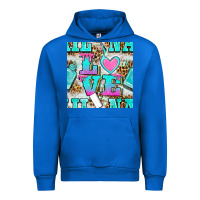 Cobalt love nail and polish with leopard seamless pattern bbs Urban Hoodie - BundleAndBundleShop