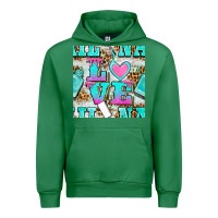 Emerald love nail and polish with leopard seamless pattern bbs Urban Hoodie - BundleAndBundleShop