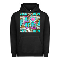 Love Nail And Polish With Leopard Seamless Pattern Bbs Urban Hoodie | Teevron
