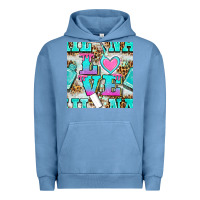 Pigment Pebble Blue love nail and polish with leopard seamless pattern bbs Urban Hoodie - BundleAndBundleShop