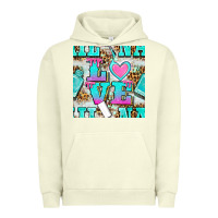 Pigment Pistachio love nail and polish with leopard seamless pattern bbs Urban Hoodie - BundleAndBundleShop