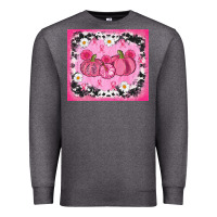 Charcoal Heather breast cancer pumpkins Premium Sweatshirt - AdoDesignShop