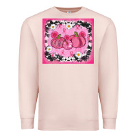 Pale Pink breast cancer pumpkins Premium Sweatshirt - AdoDesignShop