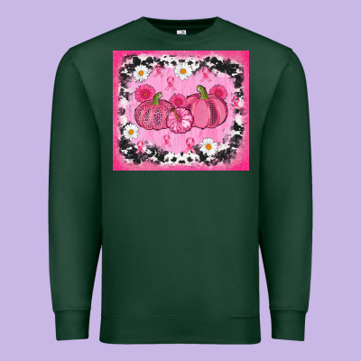 Breast Cancer Pumpkins Premium Sweatshirt Designed By Adodesignshop