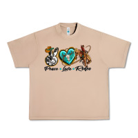 Burro peace love rodeo Urban Heavy Tee - texasbilliewilder
