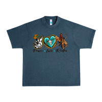 Midnight Navy peace love rodeo Urban Heavy Tee - texasbilliewilder