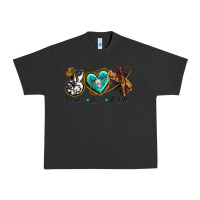 Pigment Black peace love rodeo Urban Heavy Tee - texasbilliewilder