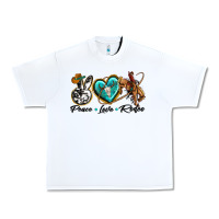 White peace love rodeo Urban Heavy Tee - texasbilliewilder