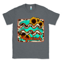 Charcoal Heather aquarius turquoise cowhide Classic Tee - RanaPortraitStore