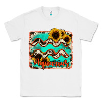 White aquarius turquoise cowhide Classic Tee - RanaPortraitStore