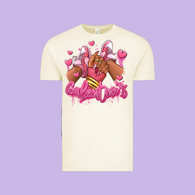Vintage Tee galentines afro girl sneakers
