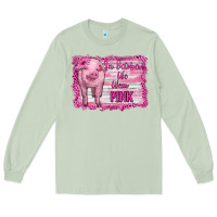Matcha in october we wear pink pig Long Sleeve Tee - RanaPortraitStore
